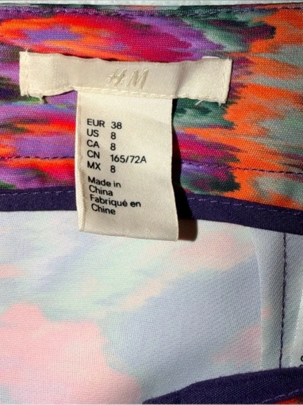 H&M Statement Wide Leg Pants Floral Paisley Print Size 8 - Picture 7 of 8